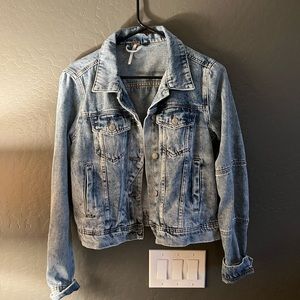 Free People light wash denim jacket